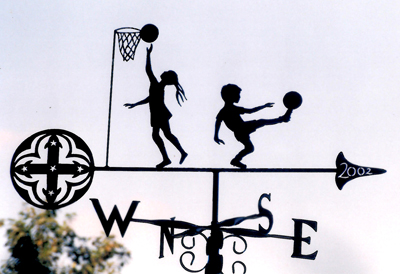 School sports with Emblem weather vane